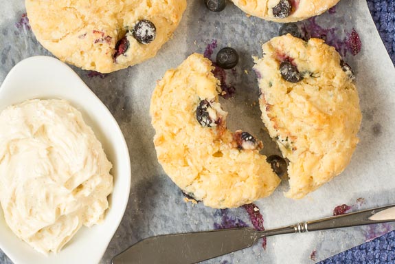 Blueberry Cream Cheese Biscuits
