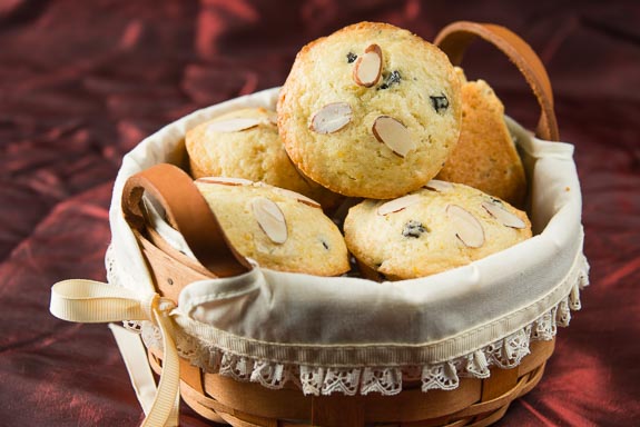 Almond Orange Blueberry Muffins
